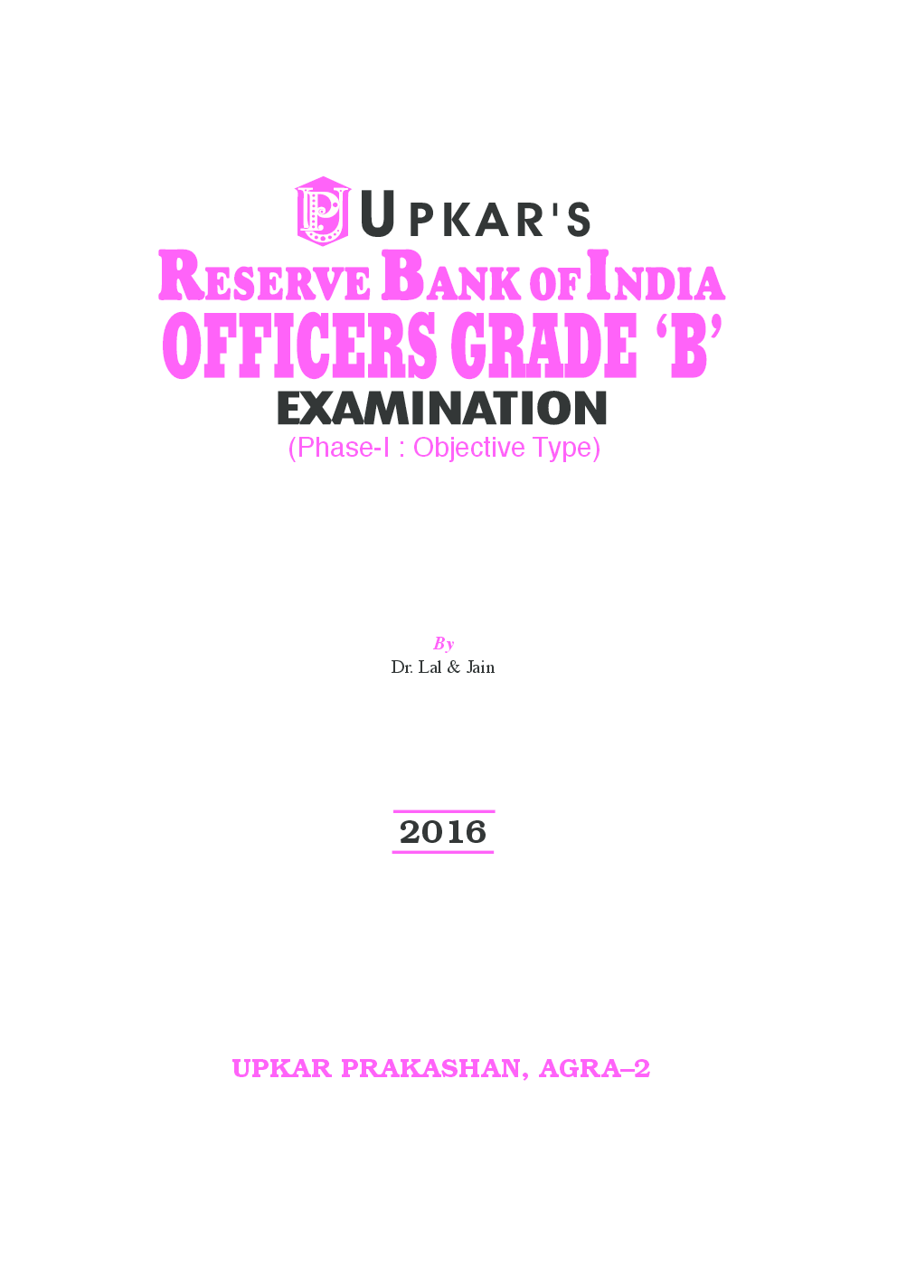 Reserve Bank of India Officers Grade B Examination - Page 2