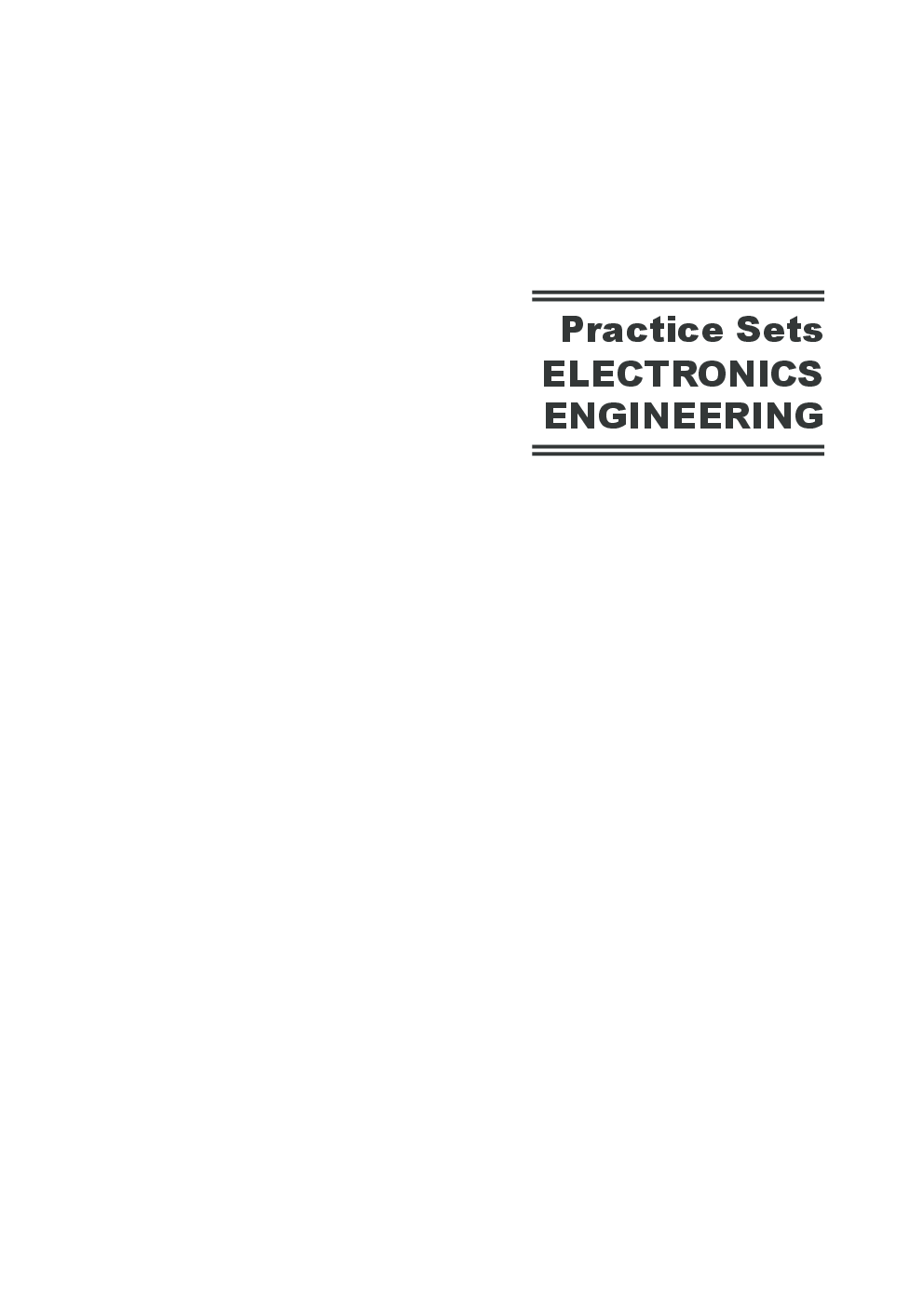 Practice Sets Electronics Engineering - Page 5