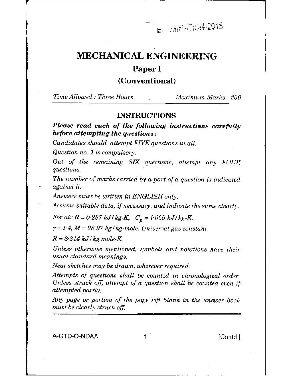 IES Unsolved Conventional Papers For Mechanical  Engineering  2005-2015 - Page 2