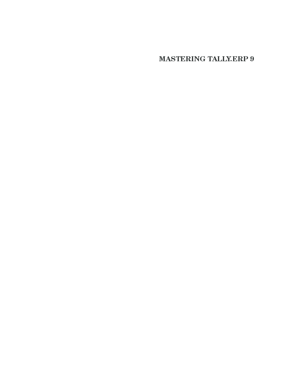 Mastering Tally.ERP 9 - Page 2