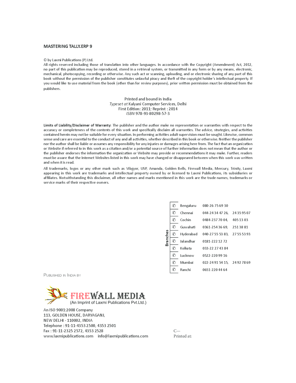 Mastering Tally.ERP 9 - Page 4