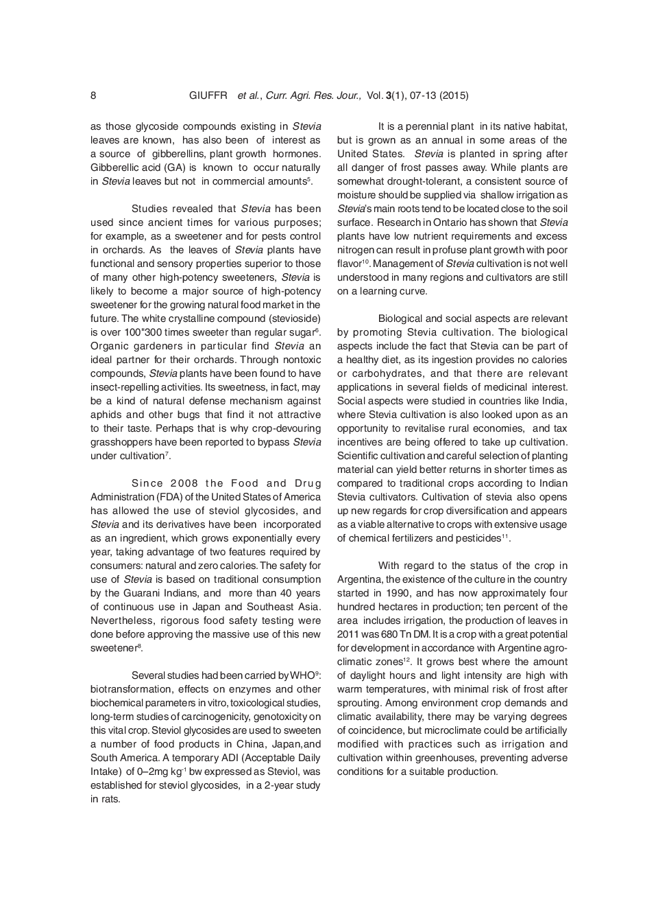 A Study On The Effect Of Soil Amendments And Environmental Conditions Of Stevia Rebaudiana In Urban Soils Of Buenos Aires, Argentina - Page 3