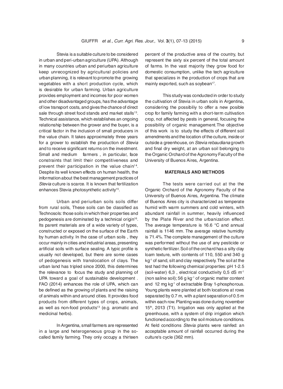 A Study On The Effect Of Soil Amendments And Environmental Conditions Of Stevia Rebaudiana In Urban Soils Of Buenos Aires, Argentina - Page 4
