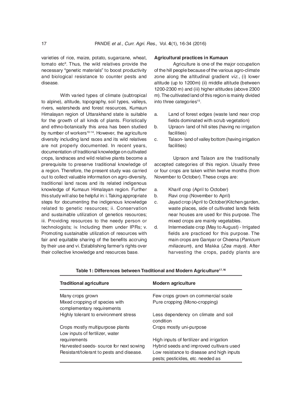 Agro-Biodiversity Of Kumaun Himalaya, India: A Review - Page 3