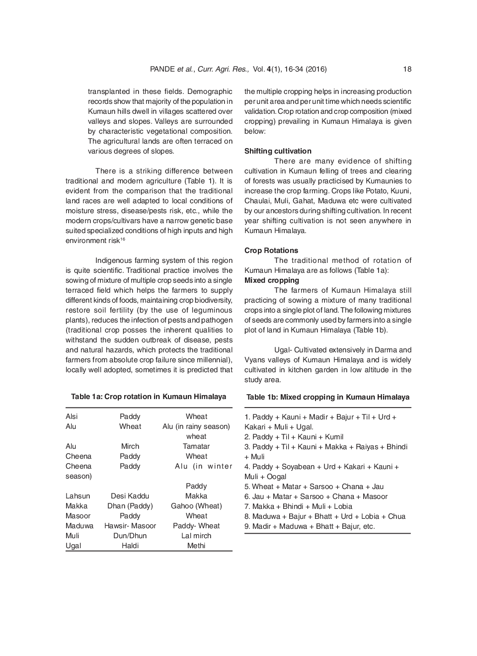 Agro-Biodiversity Of Kumaun Himalaya, India: A Review - Page 4