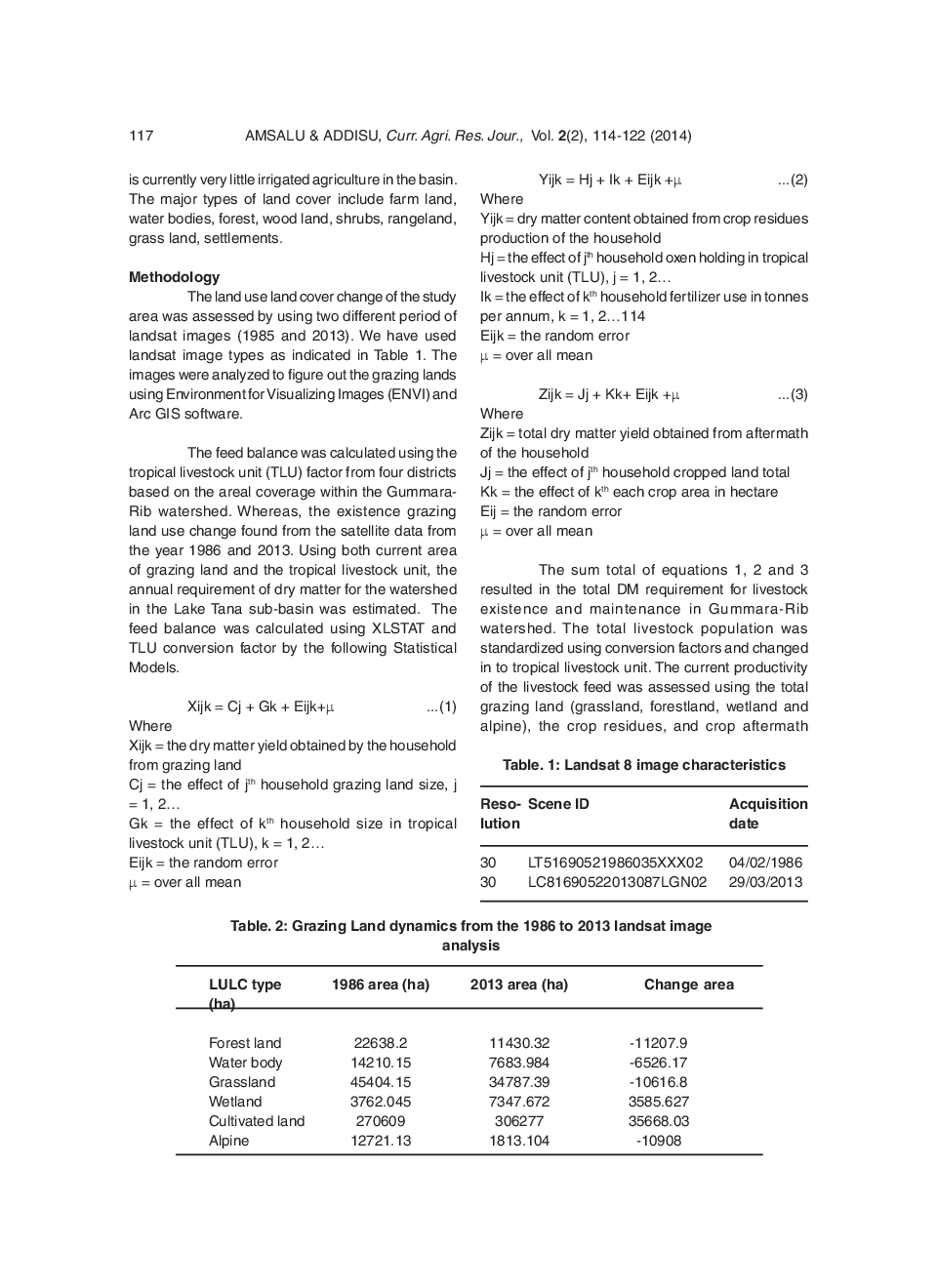 Assessment Of Grazing Land And Livestock Feed Balance In Gummara-Rib Watershed, Ethiopia - Page 5