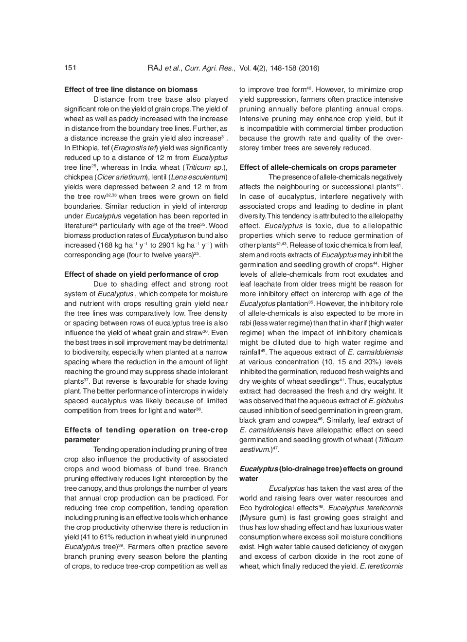 Bund Based Agroforestry Using Eucalyptus Species: A Review - Page 5