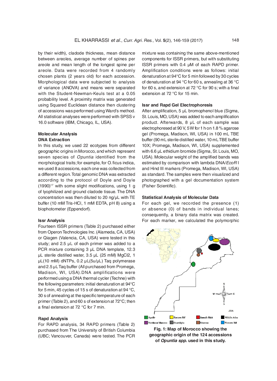 Characterization Of Genetic Diversity Of Cactus Species (Opuntia Spp.) In Morocco By Morphological Traits And Molecular Markers - Page 4