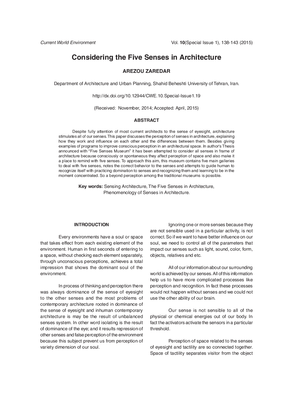 Considering The Five Senses In Architecture - Page 2