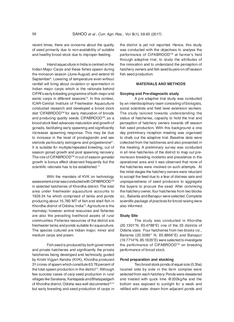 Early Breeding And Seed Production Of Indian Major Carps: Attributes Of The Innovation From An Adaptive Trial - Page 3