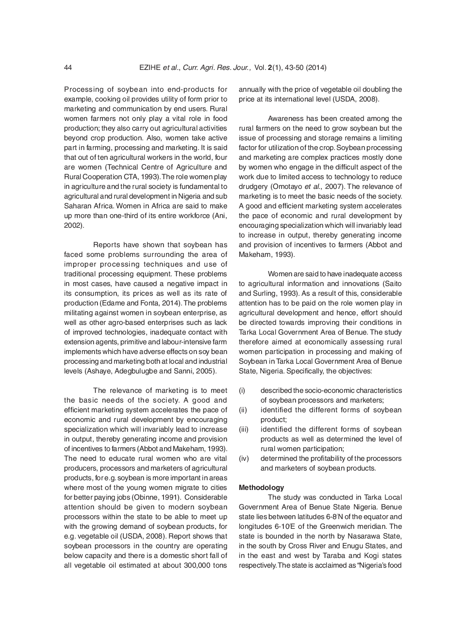 Economic Assessment Of Rural Women Participation In Processing And Marketing Of Soybean In Tarka LGA Of Benue State Nigeria - Page 3