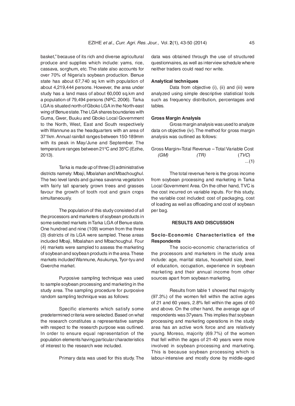 Economic Assessment Of Rural Women Participation In Processing And Marketing Of Soybean In Tarka LGA Of Benue State Nigeria - Page 4