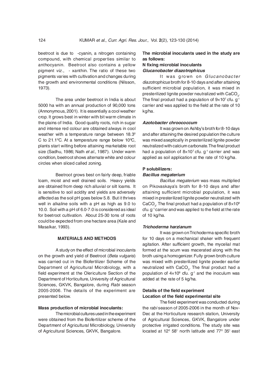 Effect Of Microbial Inoculants On The Nutrient Uptake And Yield Of Beetroot (Beta Vulgaris L.) - Page 3