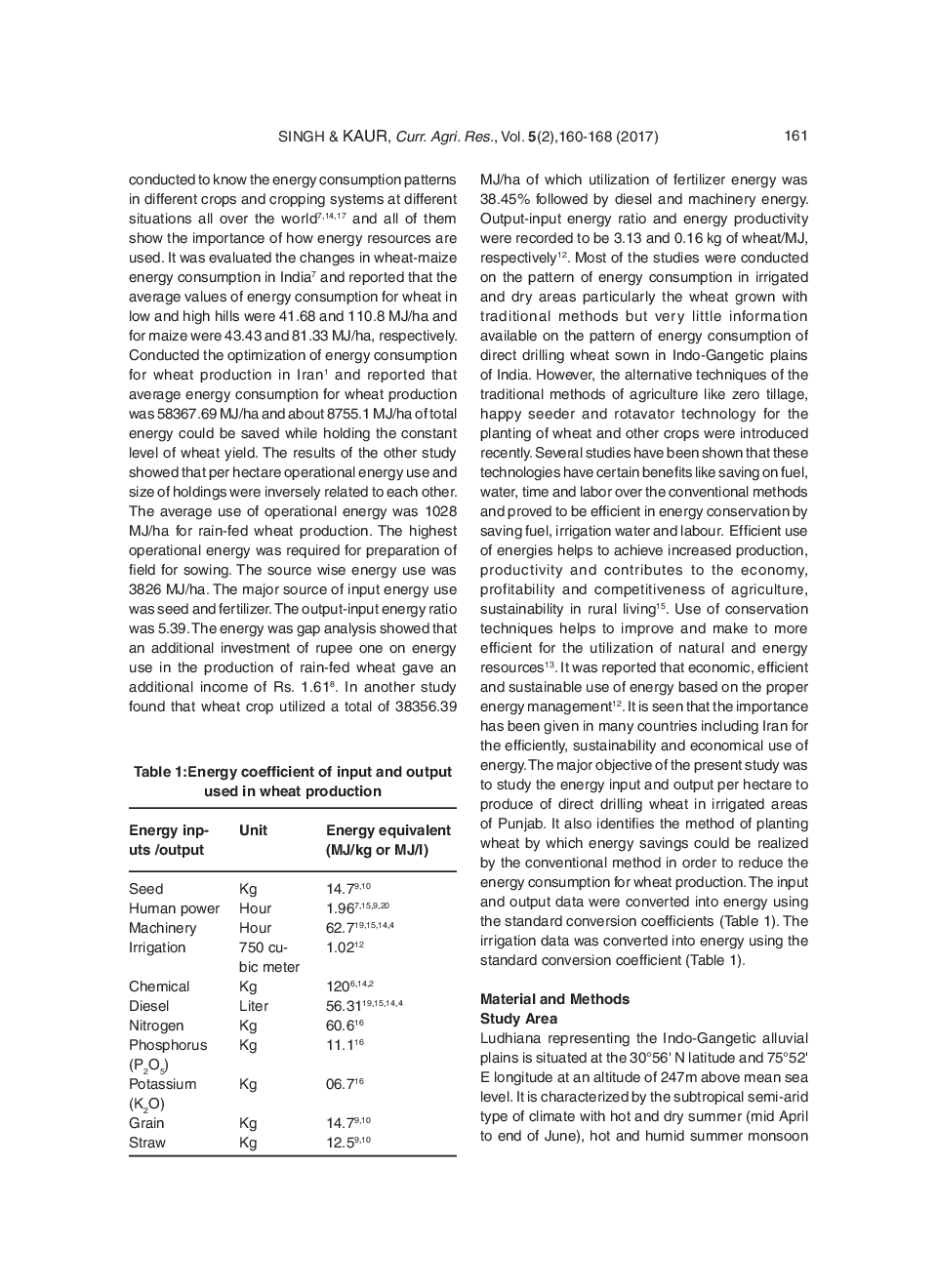 Energy Consumption And Production Pattern In Direct Drilling Wheat In Punjab - Page 3