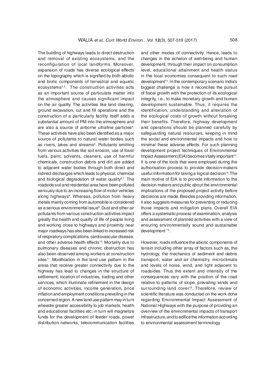 Environment Impact Assessment Of Highway Expansion – A Review - Page 3