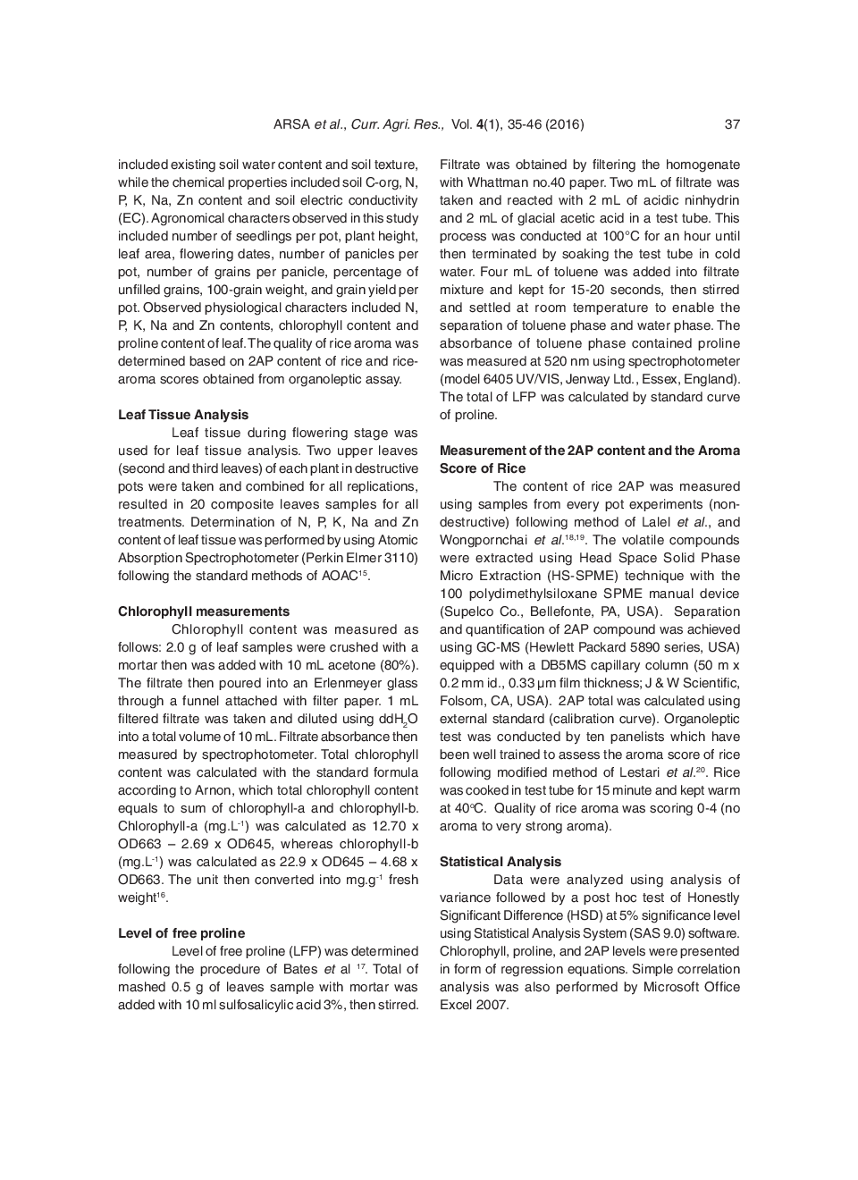 Evaluation Of Grain Yield And Aroma Of Upland Rice (Pare Wangi Var.) As Response To Soil Moisture And Salinity - Page 4