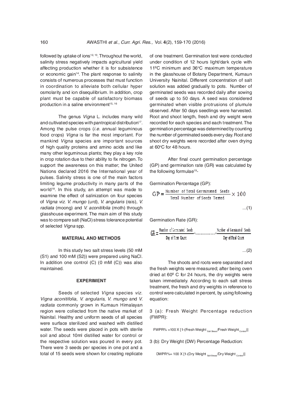 Germination And Seedling Growth Of Pulse Crop (Vigna Spp.) As Affected By Soil Salt Stress - Page 3