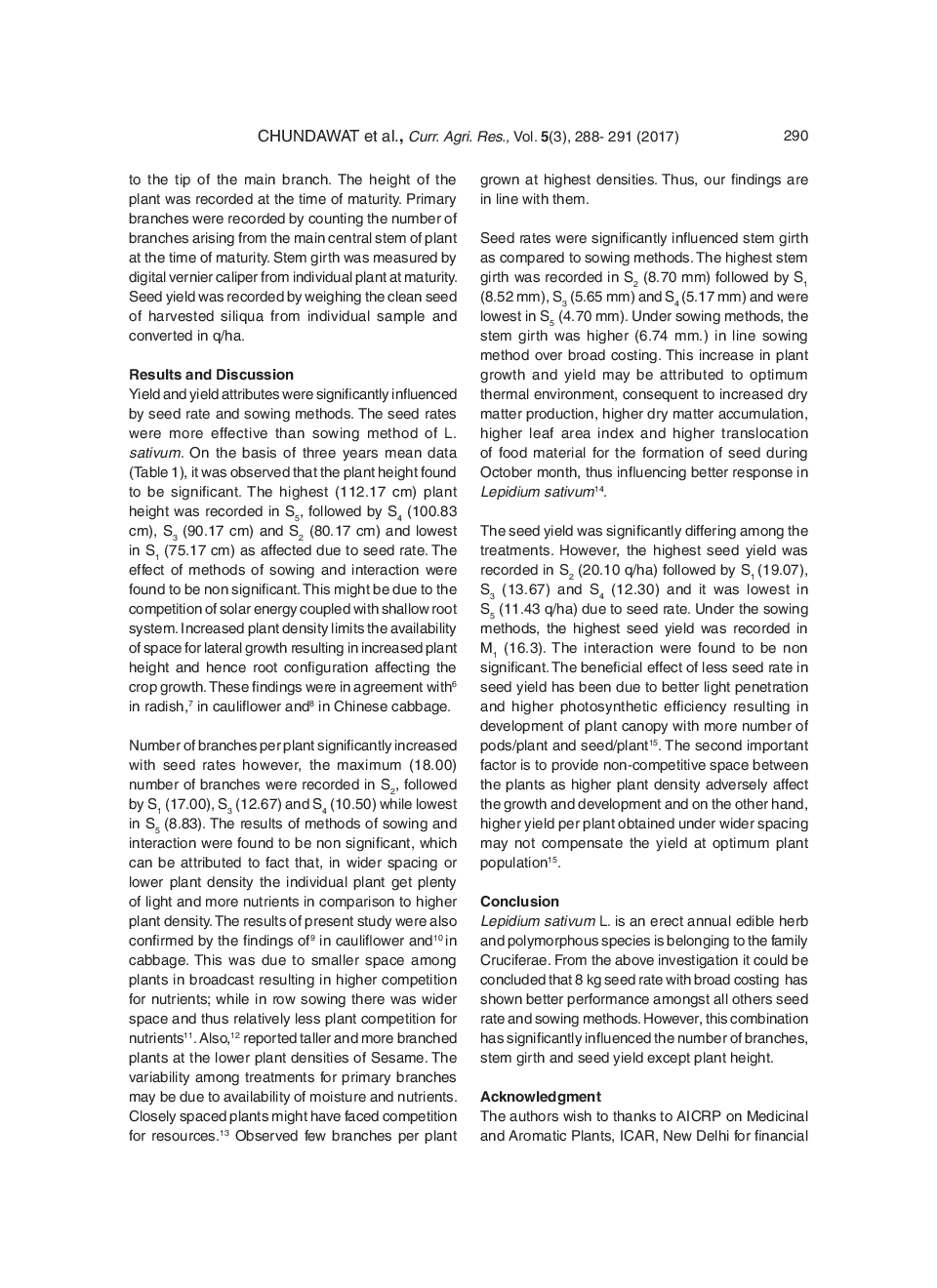 Growth And Seed Yield Of Asalio (Lepidium Sativum L.) As Influenced By Seed Rates And Sowing Methods - Page 4