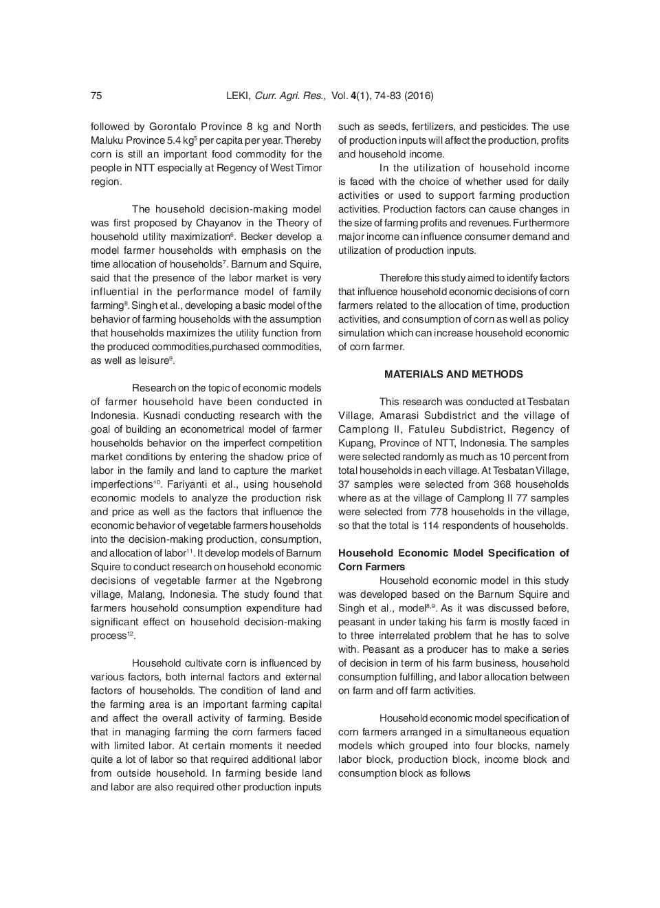 Household Economic Decisions Of Corn Farmers At West Timor, Indonesia - Page 3