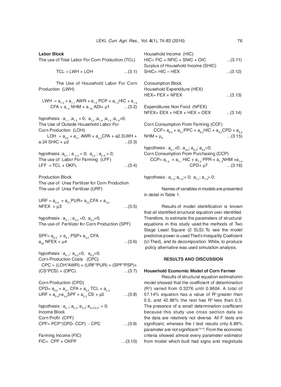 Household Economic Decisions Of Corn Farmers At West Timor, Indonesia - Page 4