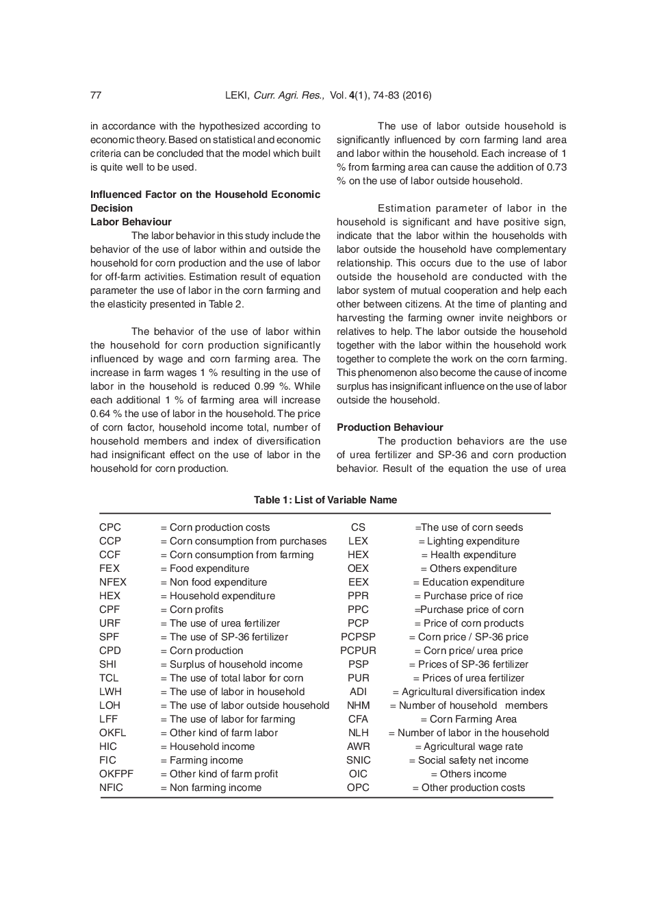 Household Economic Decisions Of Corn Farmers At West Timor, Indonesia - Page 5