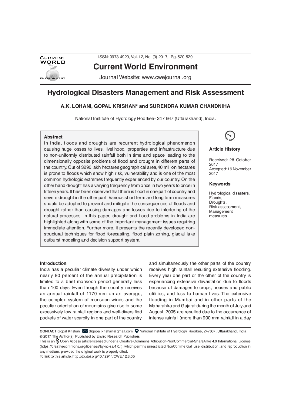 Hydrological Disasters Management And Risk Assessment - Page 2