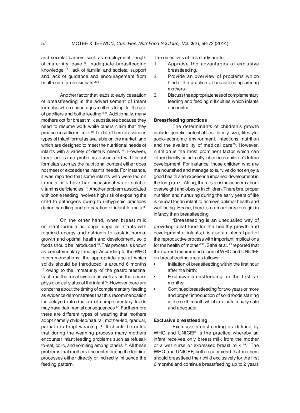 Importance Of Exclusive Breast Feeding And Complementary Feeding Among Infants - Page 3