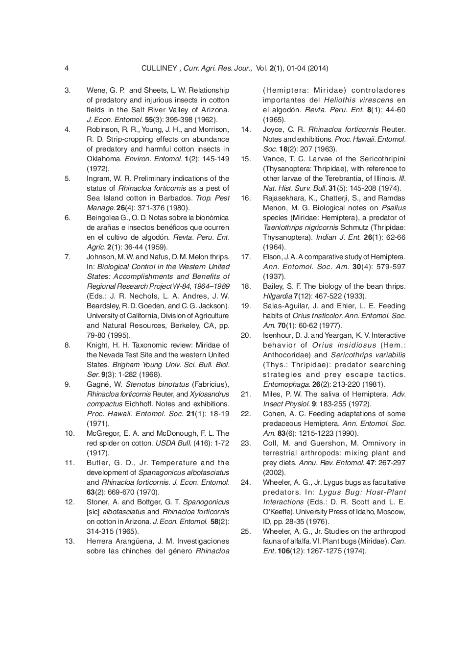 Notes On Predatory Behaviour In Rhinacloa Forticornis (Hemiptera: Miridae ) - Page 5