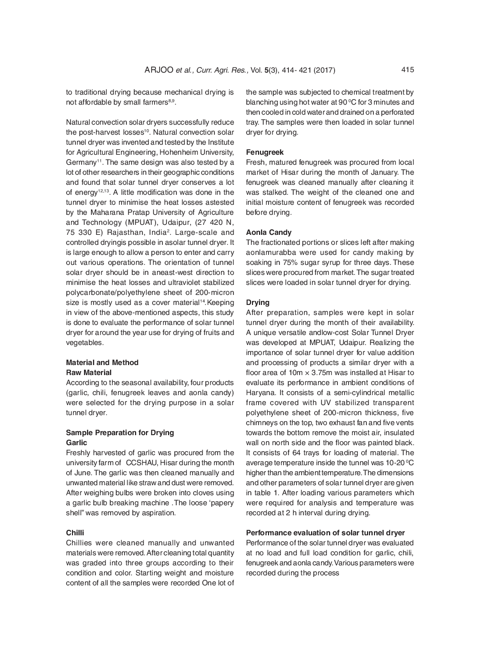 Performance Evaluation Of A Solar Tunnel Dryer For Around The Year Use - Page 3