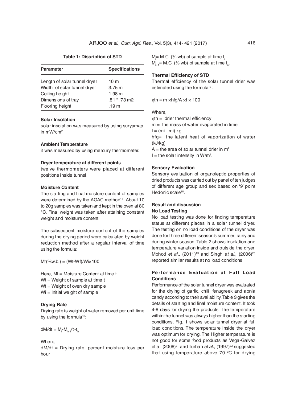 Performance Evaluation Of A Solar Tunnel Dryer For Around The Year Use - Page 4