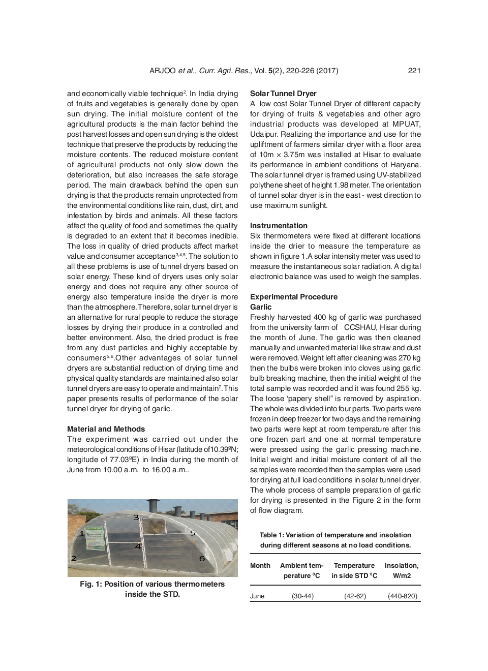 Performance Evaluation Of Solar Tunnel Dryer For Drying Of Garlic - Page 3