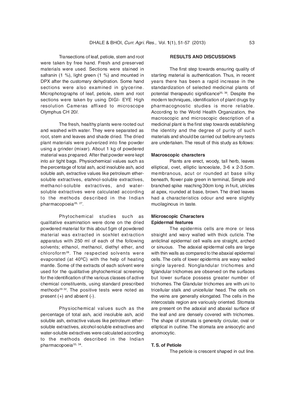 Pharmacognostic Characterization And Phytochemical Screening Of Achyranthes Aspera Linn - Page 4