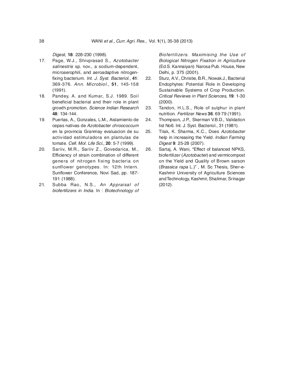 Potential Use of Azotobacter Chroococcum in Crop Production: An Overview - Page 5
