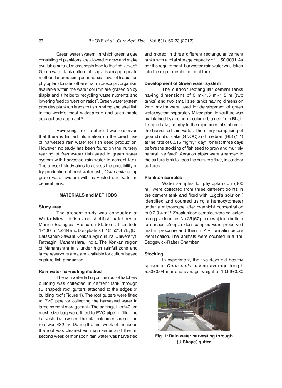 Rearing Of Freshwater Fish ‘Catla Catla (Hamilton, 1822) Spawn To Fry In Green Water System With Harvested Rain Water In Cement Tanks - Page 3