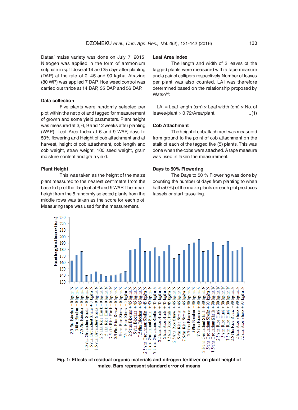 Role Of Residual Organic Materials On Productivity Of Zea Mays L. For Sustainable Soil Fertility Restoration In The Guinea Savannah Zone, Ghana - Page 4