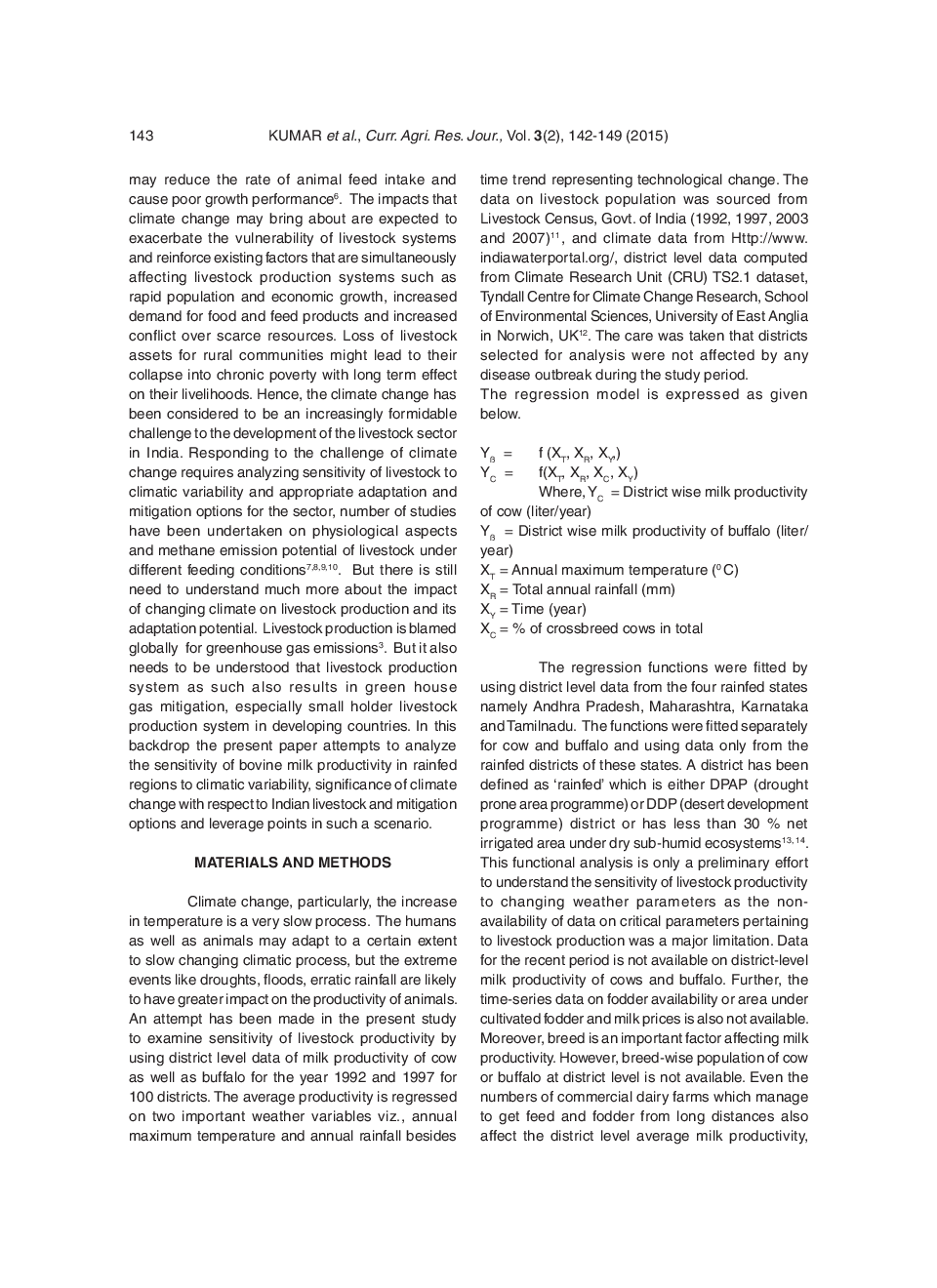 Sensitivity Of Livestock Production To Climatic Variability Under Indian Drylands And Future Perspective - Page 3