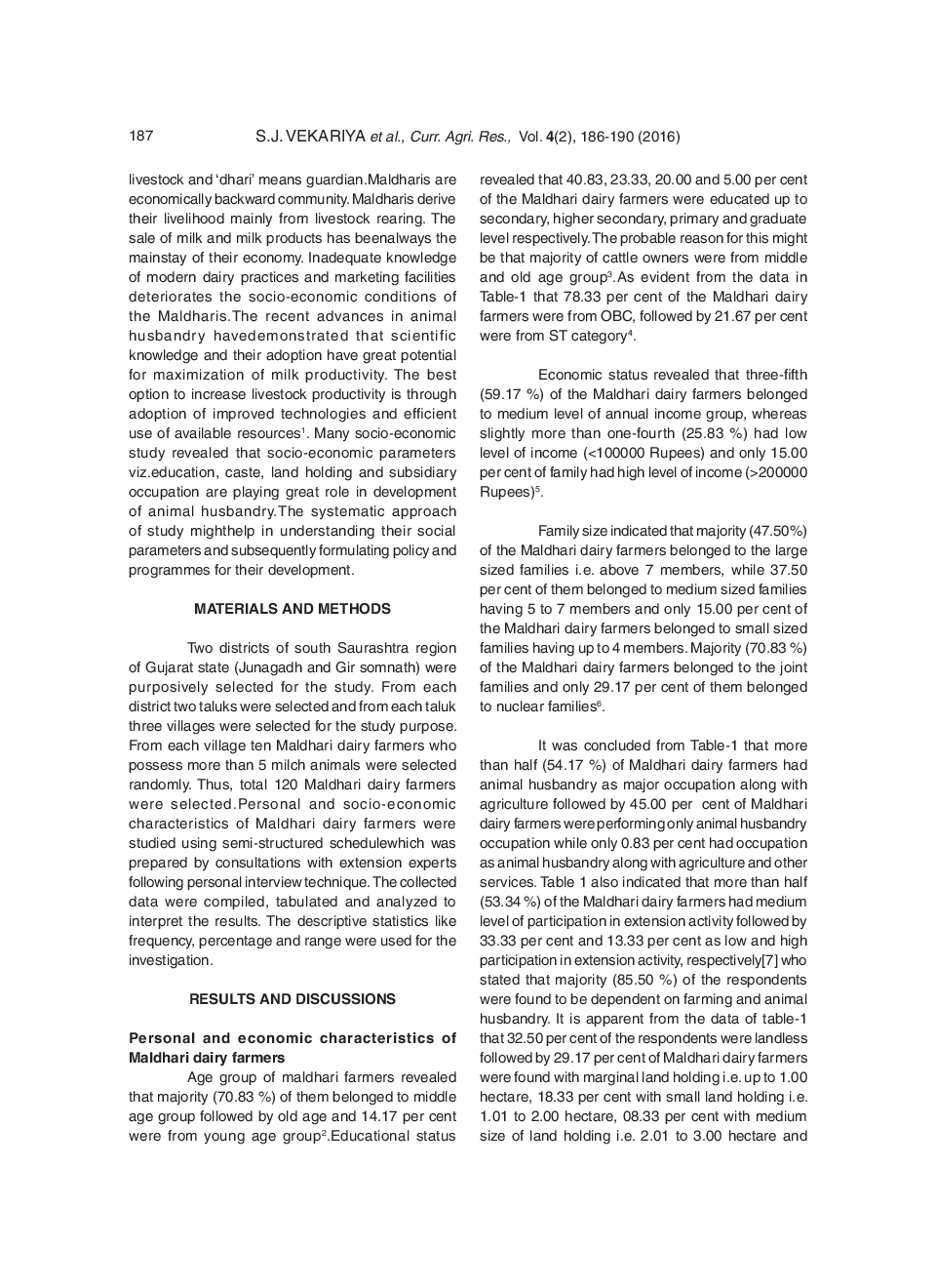 Socio-Economic Profile Of Maldhari Dairy Farmers Of South Saurashtra Region - Page 3