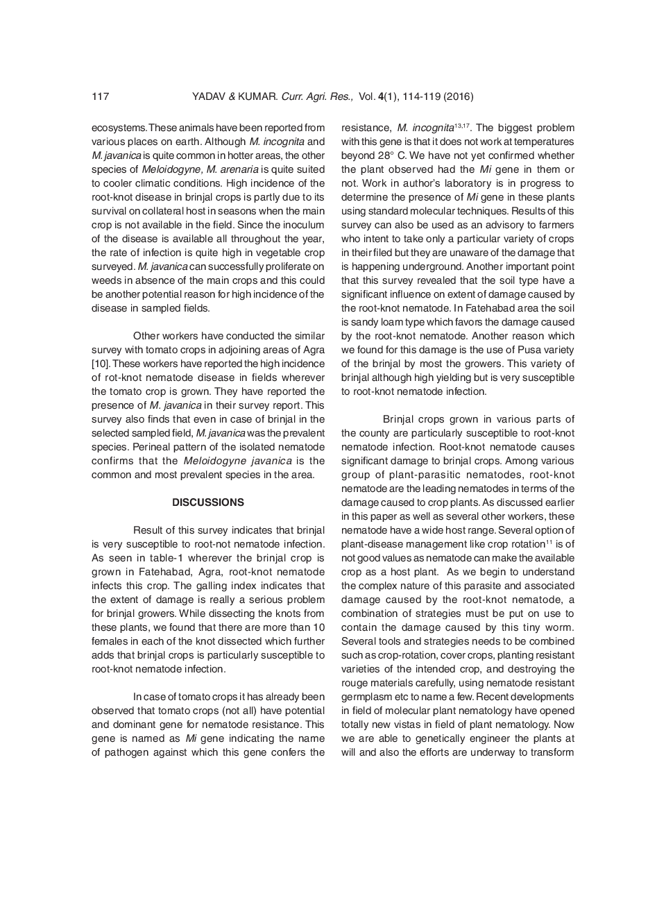Survey And Identification Of Root-Knot Nematodes Associated With Brinjal Crops In Fatehabad, Agra - Page 5
