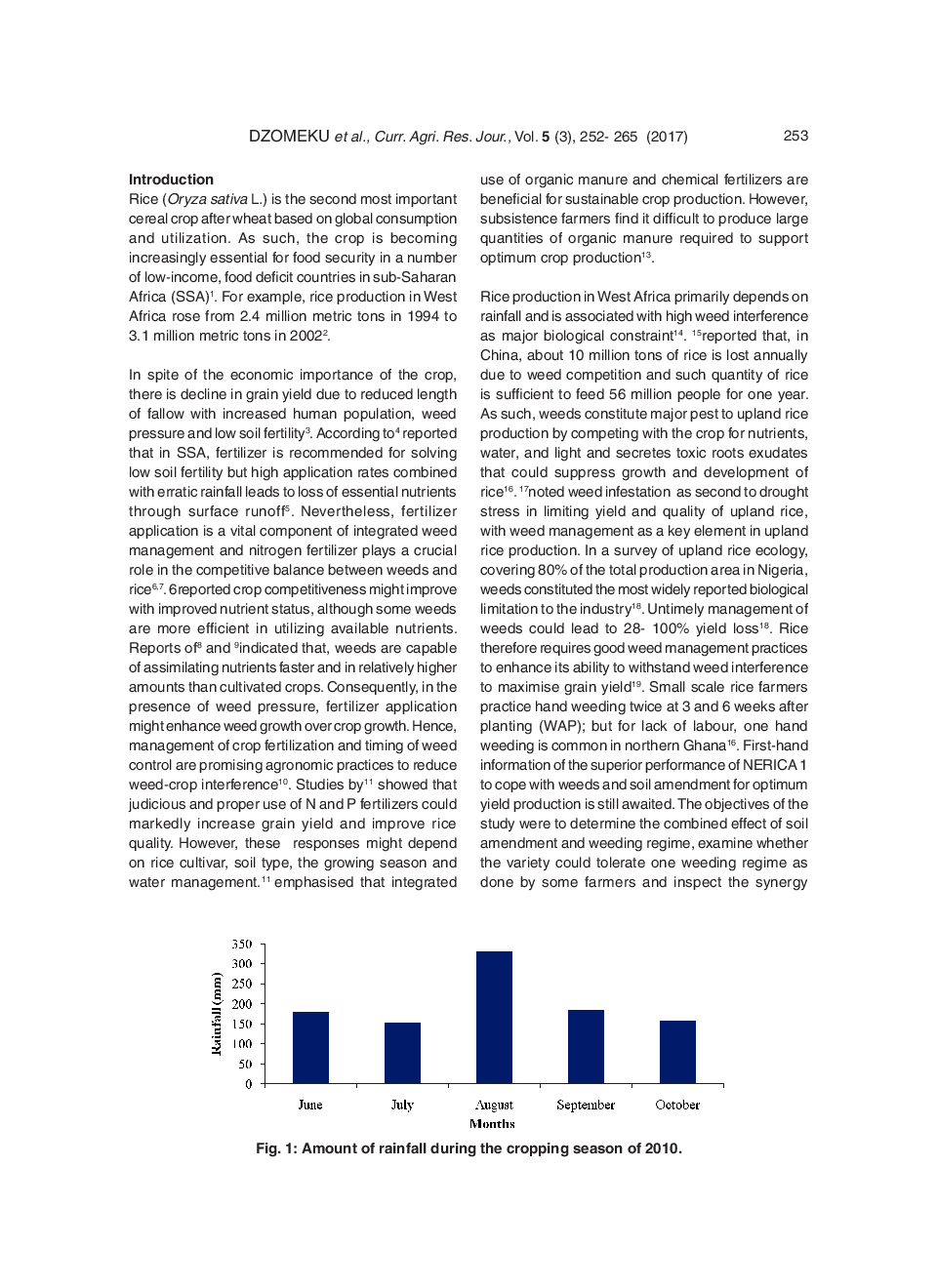 Verification Of Integrated Soil Fertility Management And Weed Interference In Nerica Rice in The Guinea Savanna Uplands - Page 3