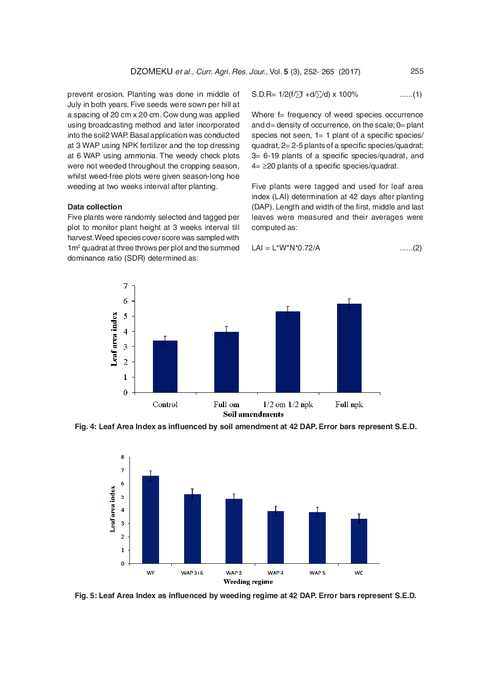 Verification Of Integrated Soil Fertility Management And Weed Interference In Nerica Rice in The Guinea Savanna Uplands - Page 5