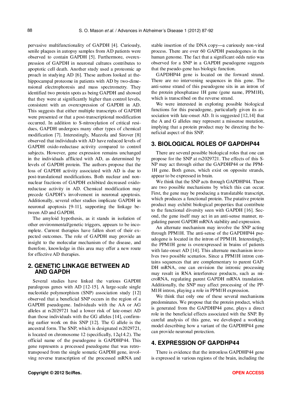 Neuronal Protection By A Variant Of GAPDH Pseudogene P44 In AD - Page 3