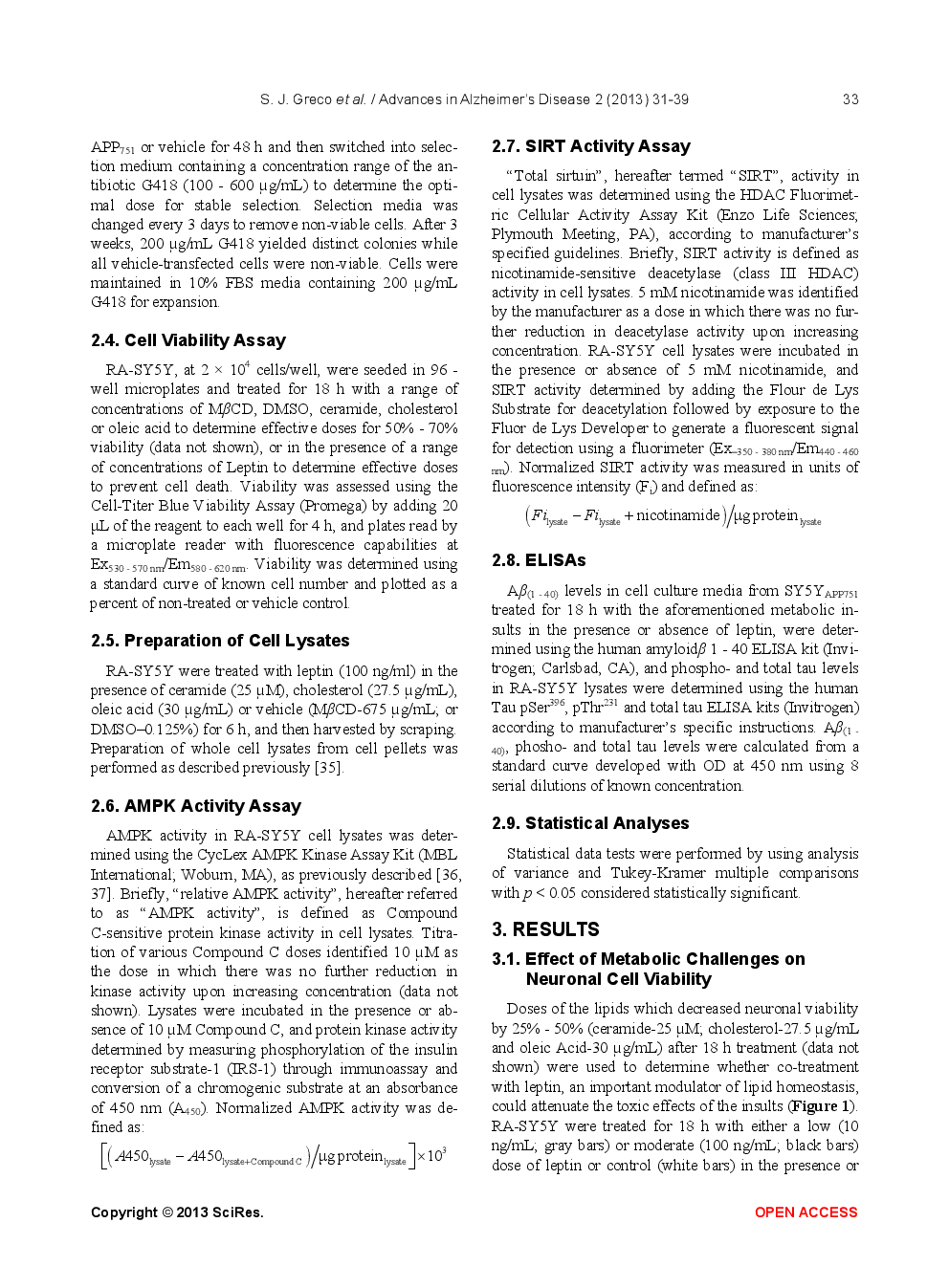 Leptin Rescues Neurons From Alzheimer’s Disease-Related Pathways Triggered By Lipid Burden - Page 4