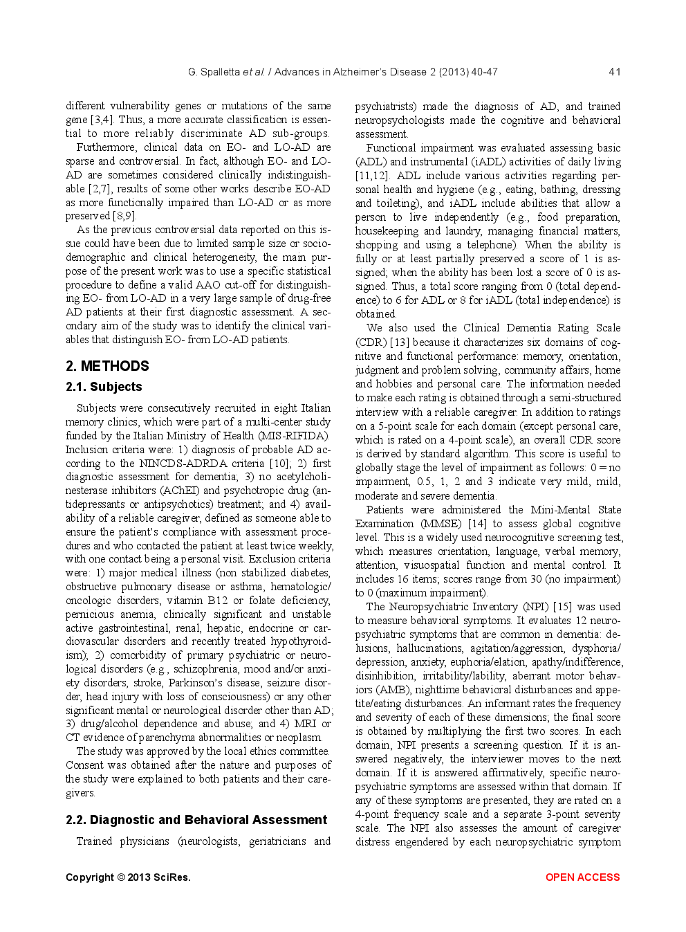 Early Onset Versus Late Onset In Alzheimer’s Disease: What Is The Reliable Cut-Off? - Page 3