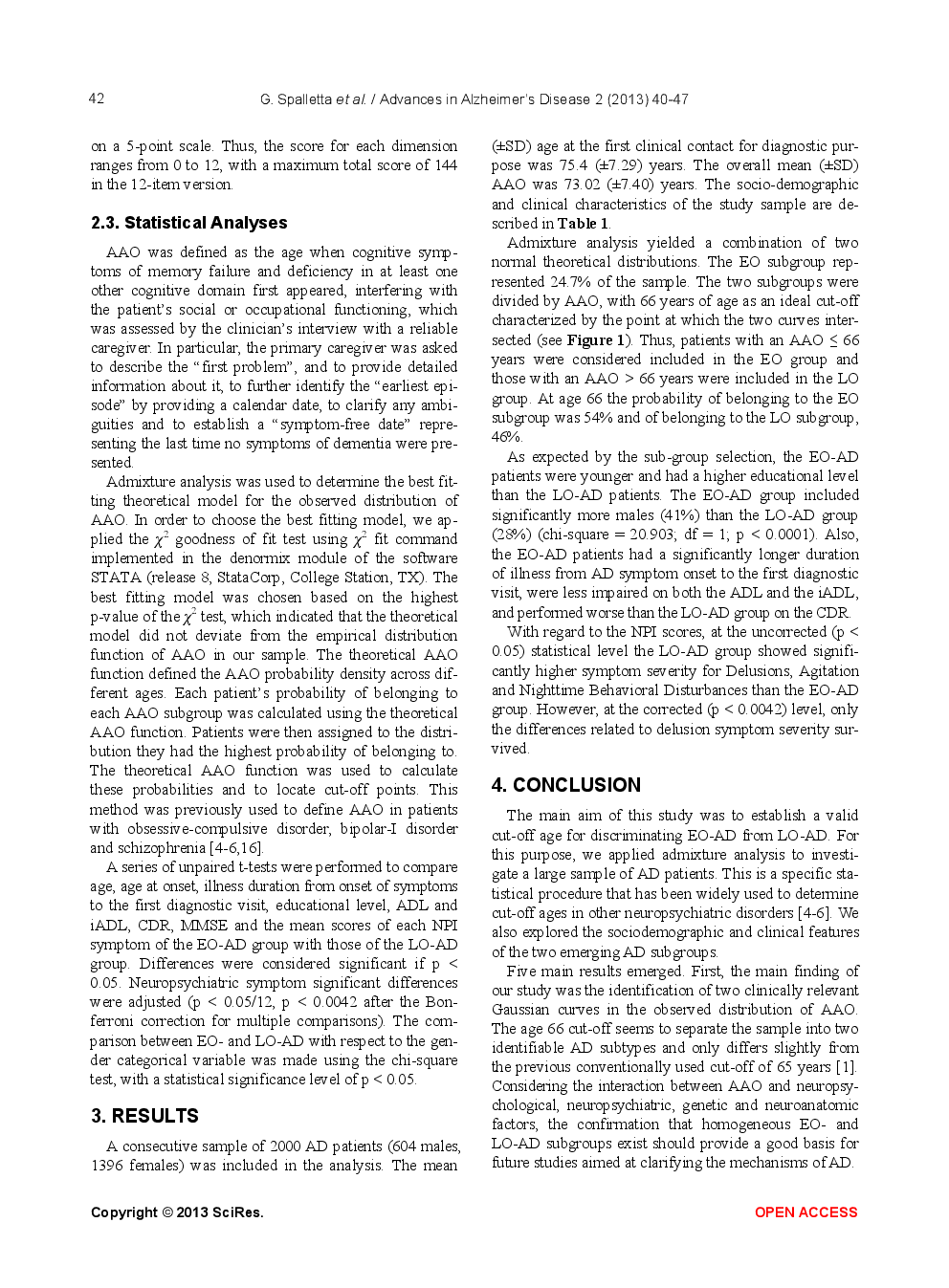 Early Onset Versus Late Onset In Alzheimer’s Disease: What Is The Reliable Cut-Off? - Page 4