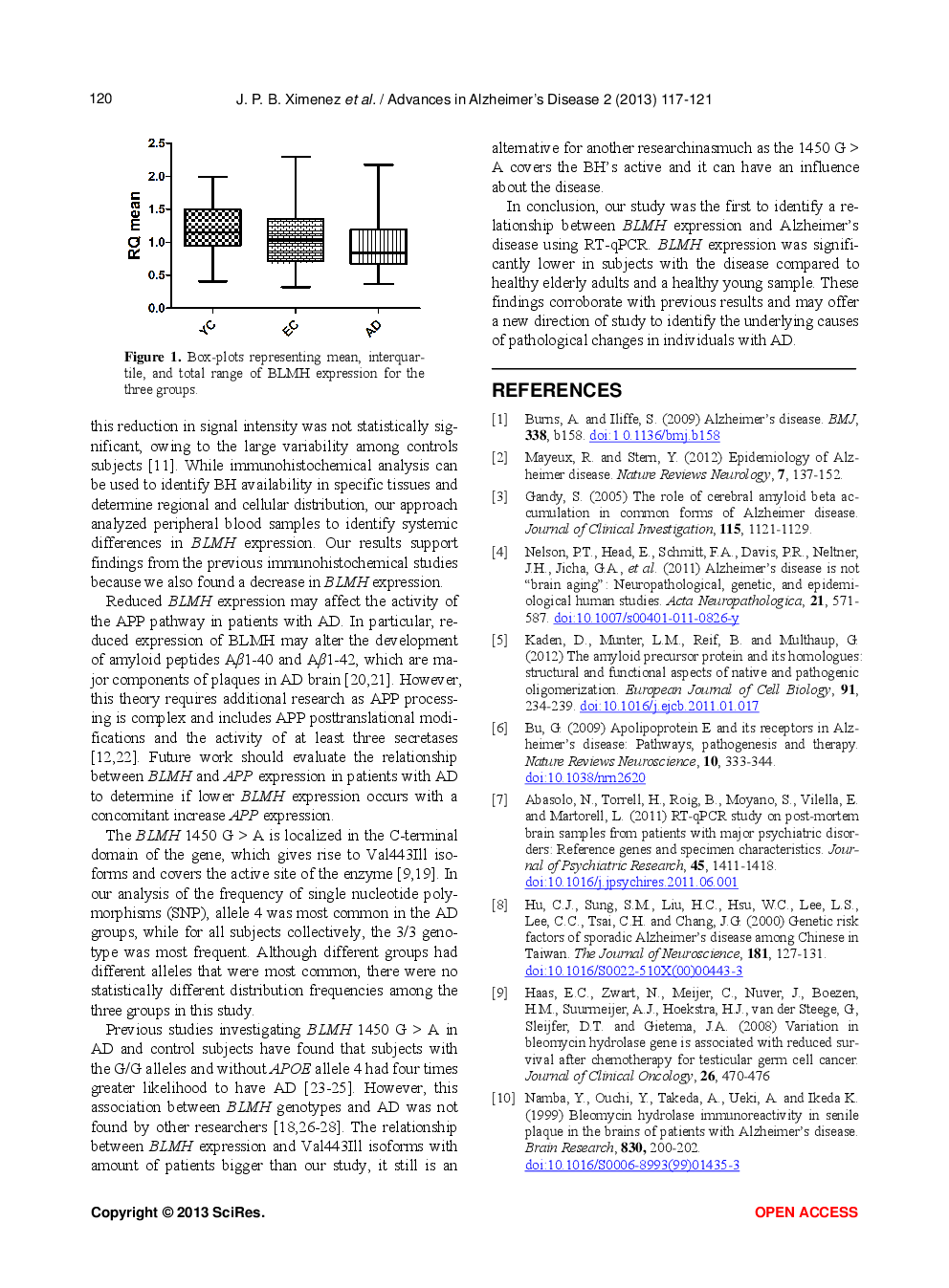 BLMH And APOE Genes In Alzheimer Disease: A Possible Relation - Page 5