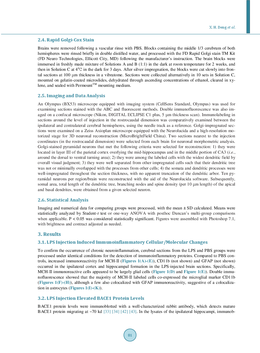 Lipolysaccharide-Induced Neuroinflammation Is Associated With Alzheimer-Like Amyloidogenic Axonal Pathology And Dendritic egeneration In Rats - Page 5