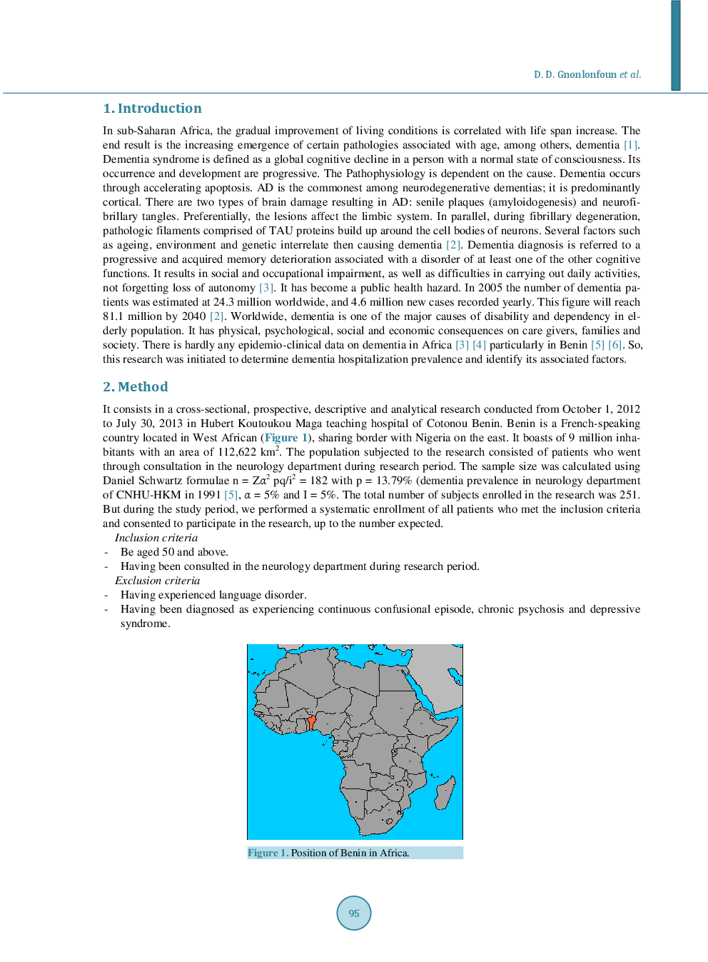 Prevalence Of Dementia And Its Associated Factors In Cotonou Teaching Hospital, Benin - Page 3