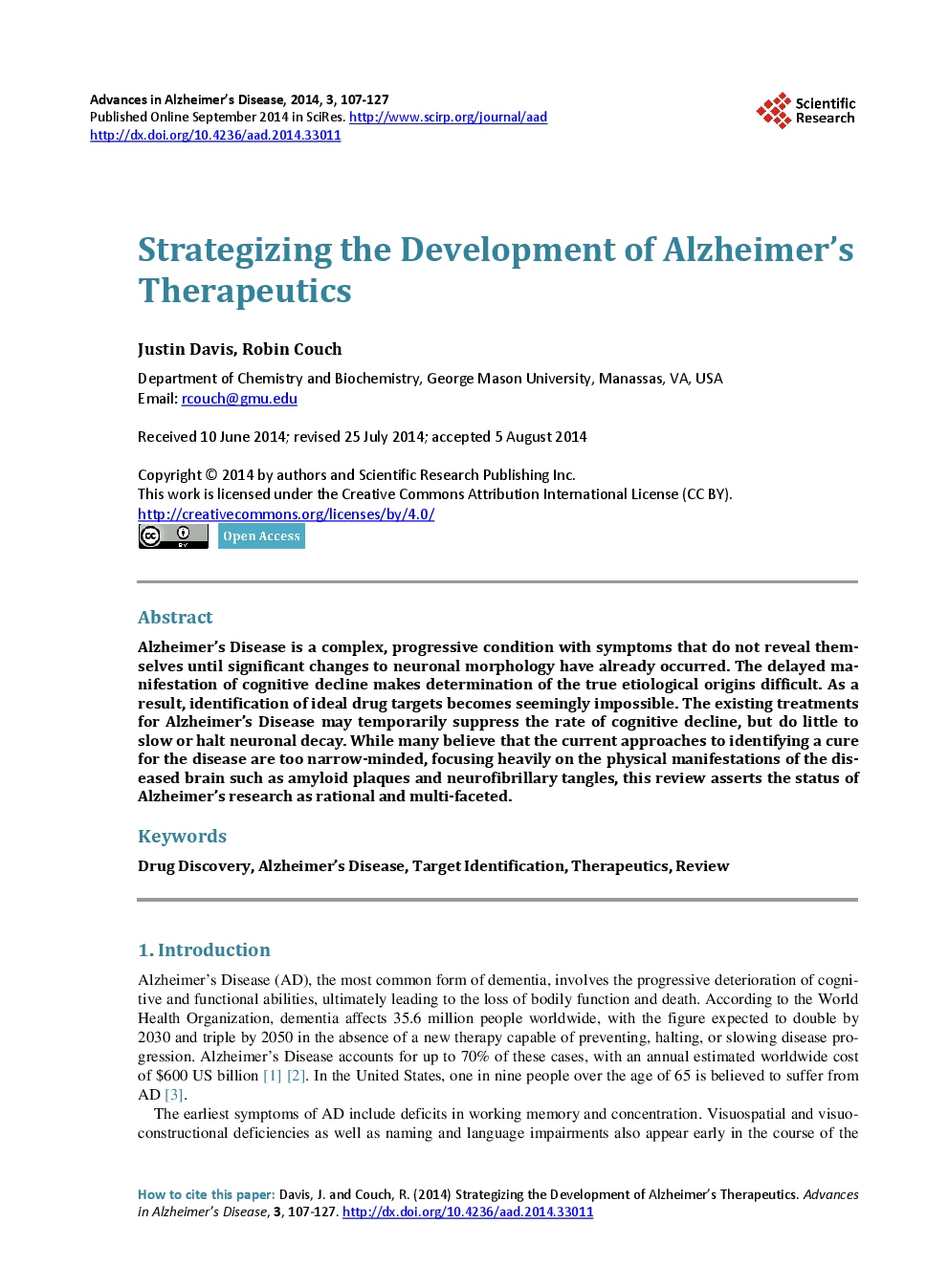 Strategizing The Development Of Alzheimer’s Therapeutics - Page 2