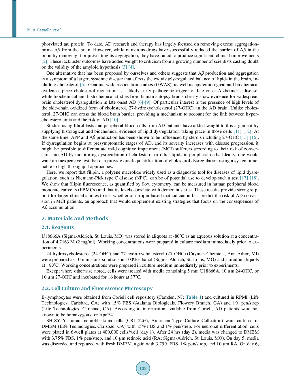 Filipin Levels As Potential Predictors Of Alzheimer’s Disease Risk - Page 3