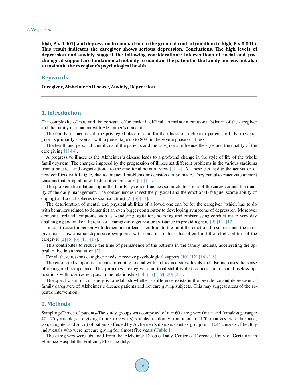 Evaluation Of Anxiety And Depression In Caregivers Of Patients Affected By Alzheimer’s Disease - Page 3